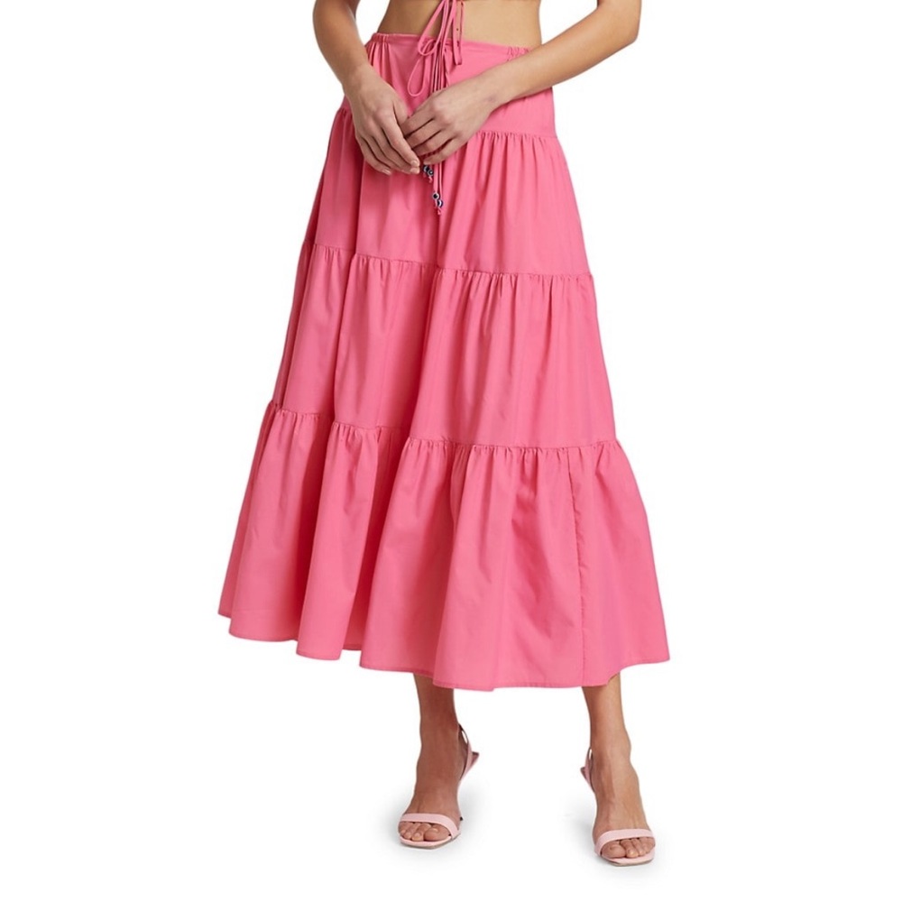 Staud Lucca Midi Skirt in Wild Orchid - size S